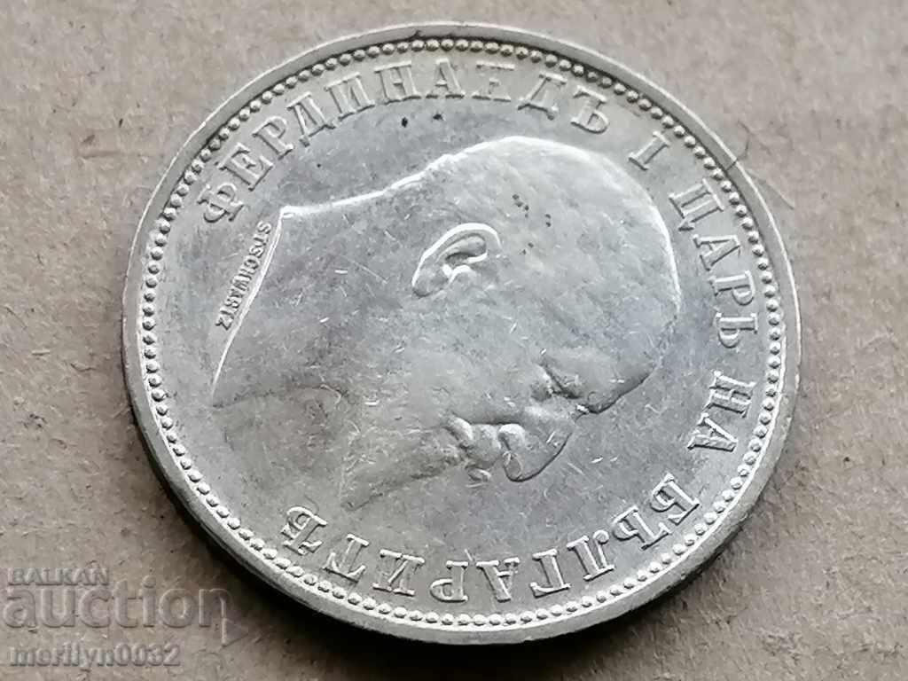 Монета 1 лев 1910 год Царство България сребро - 5 Монета 1 лев 1910 год Царство България сребро - 5