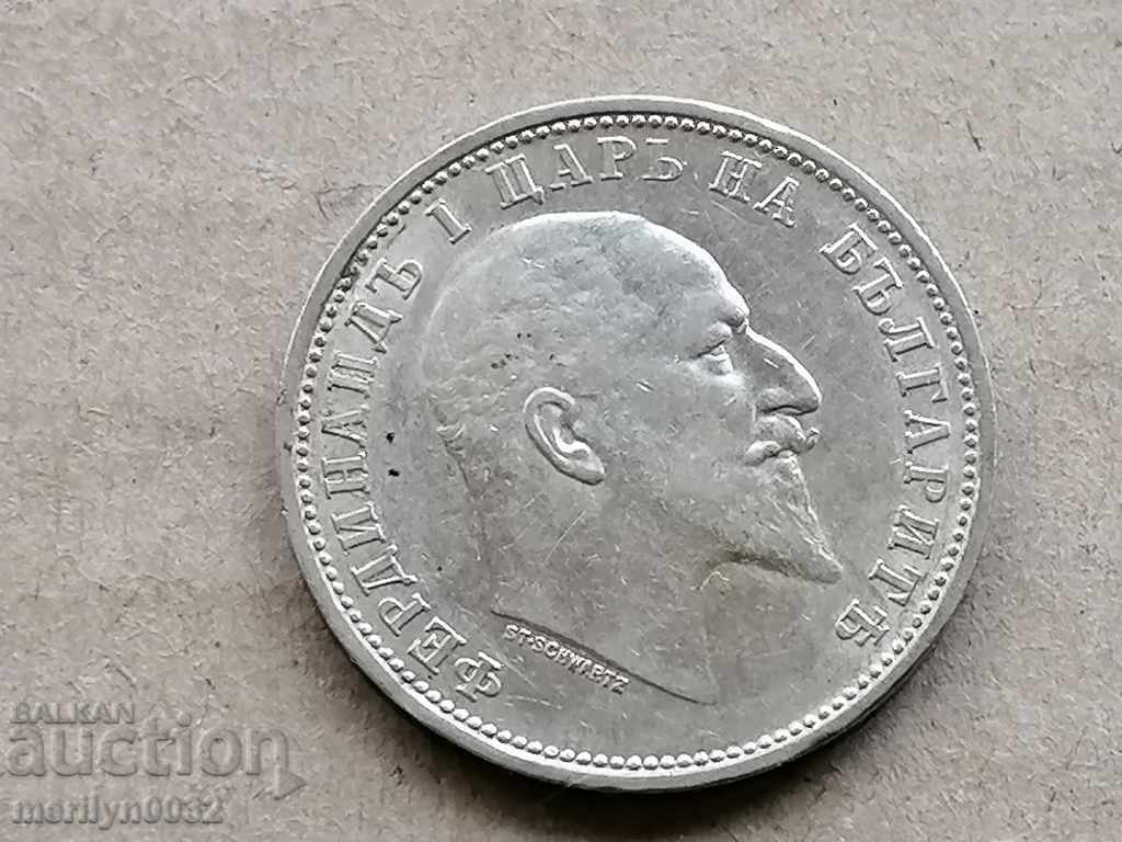 Монета 1 лев 1910 год Царство България сребро - 7 Монета 1 лев 1910 год Царство България сребро - 7