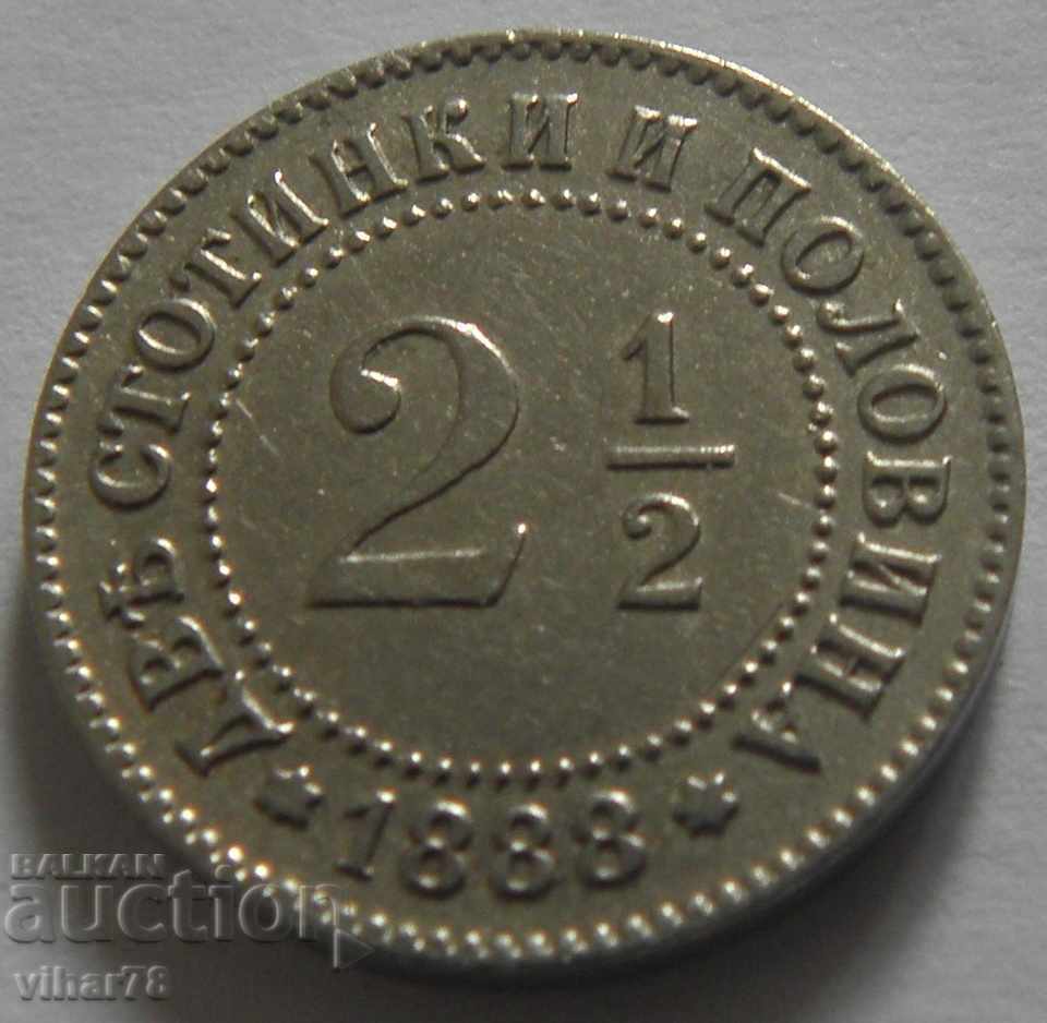 Excelent monedă 2,5 Doi bănuți și jumătate 2 și 1/2 1888