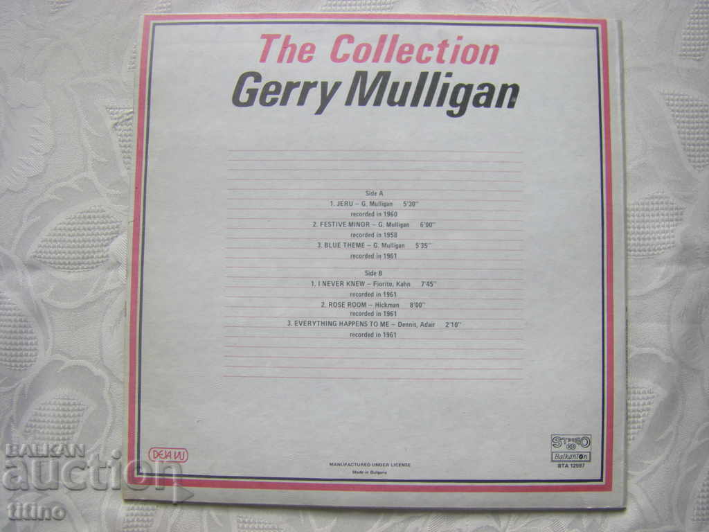 Livrarea WTA 12597 - Jerry Mulligan - saxofon Livrarea WTA 12597 - Jerry Mulligan - saxofon