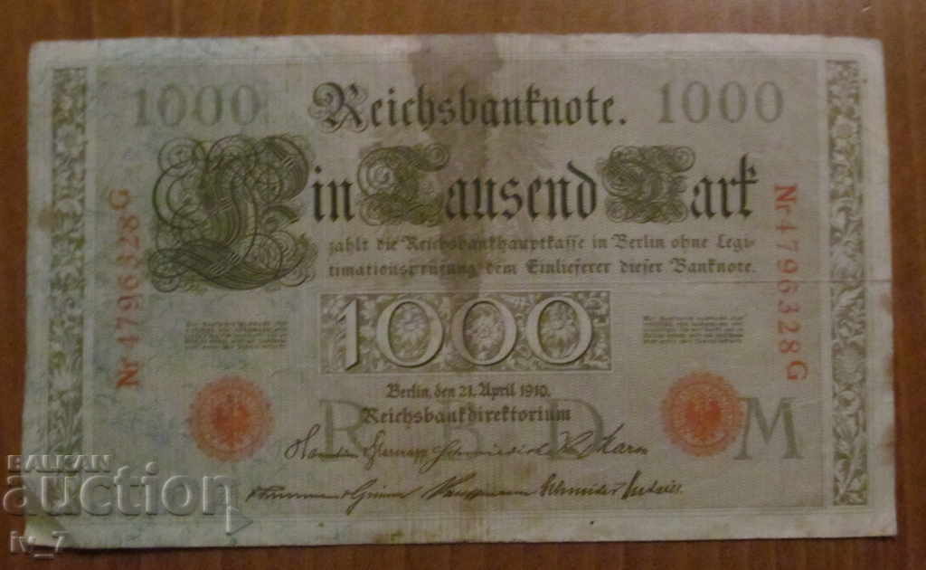1000 TIMBRE 1910, GERMANIA