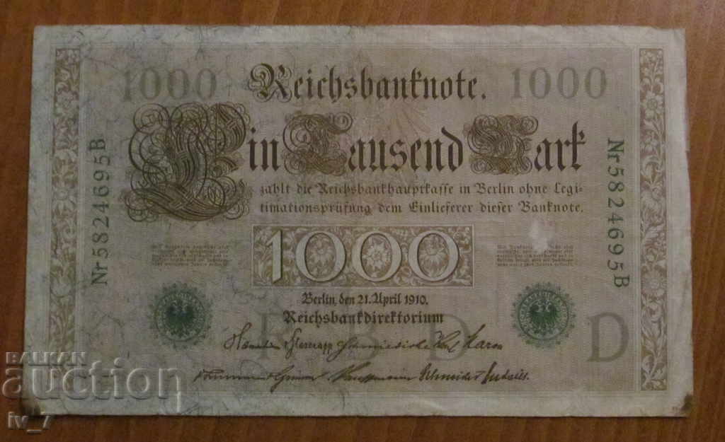 1000 MARKS 1910, ΓΕΡΜΑΝΙΑ