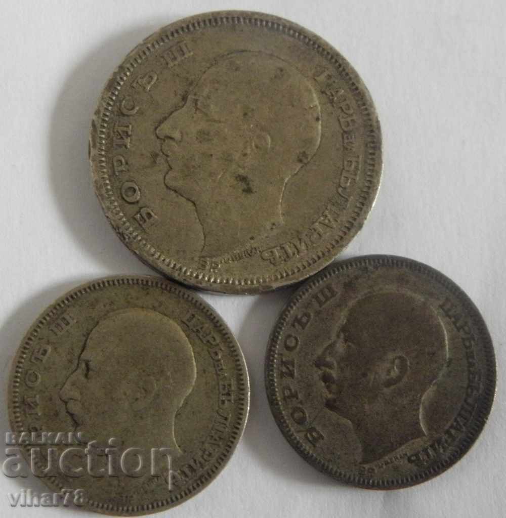 Auction  LOT OF 1 piece SILVER COIN OF 50 BGN AND TWO 20 BGN-1930