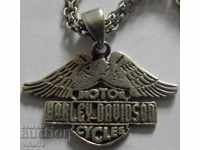 Silver chain with Harley-Davidson tile