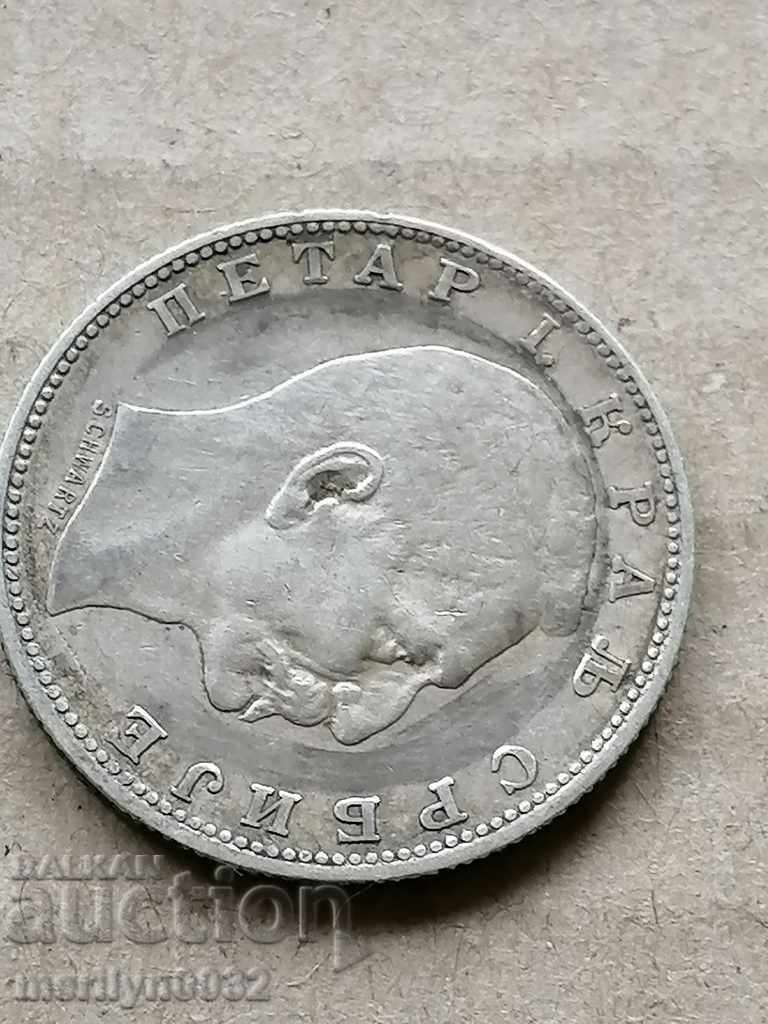 Delivery of 1 dinar coin 1904 Kingdom of Serbia silver Delivery of 1 dinar coin 1904 Kingdom of Serbia silver