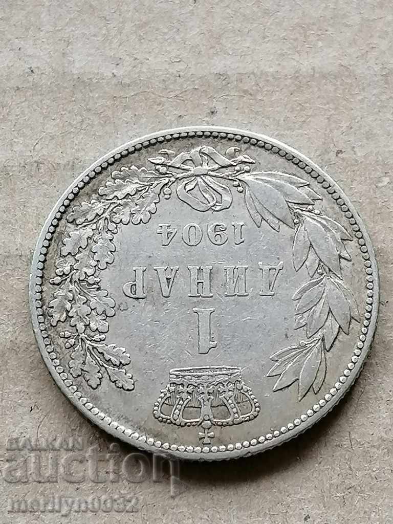 1 dinar coin 1904 Kingdom of Serbia silver - 5 1 dinar coin 1904 Kingdom of Serbia silver - 5