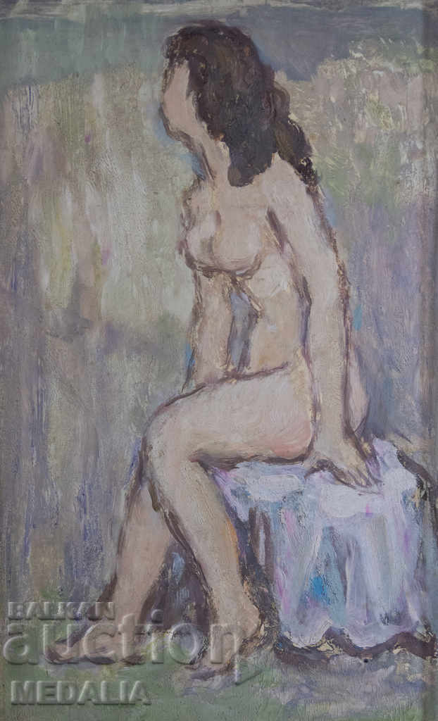 Boris Ivanov - "Toilet" - monotype - framed with price 1500.00 BGN | € 766.94 Boris Ivanov - "Toilet" - monotype - framed with price 1500.00 BGN | € 766.94