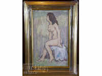 Boris Ivanov – "Toalet" – monotipie – înrămată