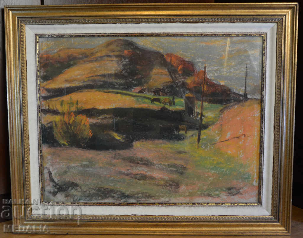 Nenko Balkanski-landscape-pastel-framed