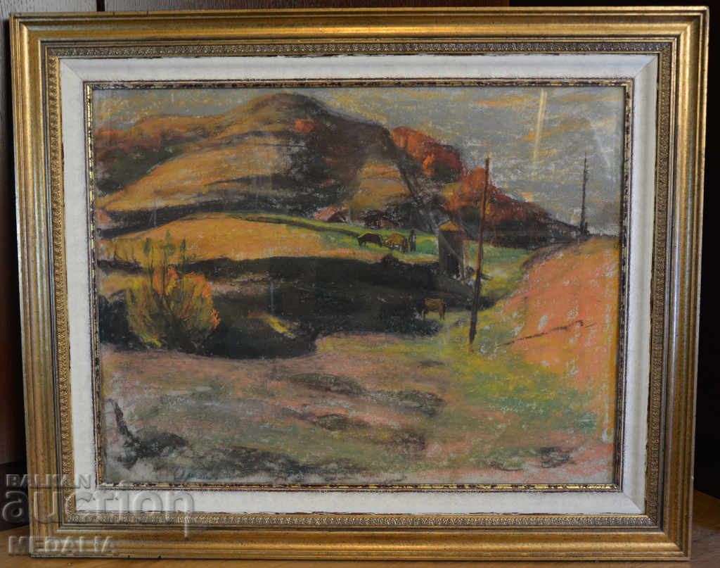 Nenko Balkanski - landscape - pastel - framed