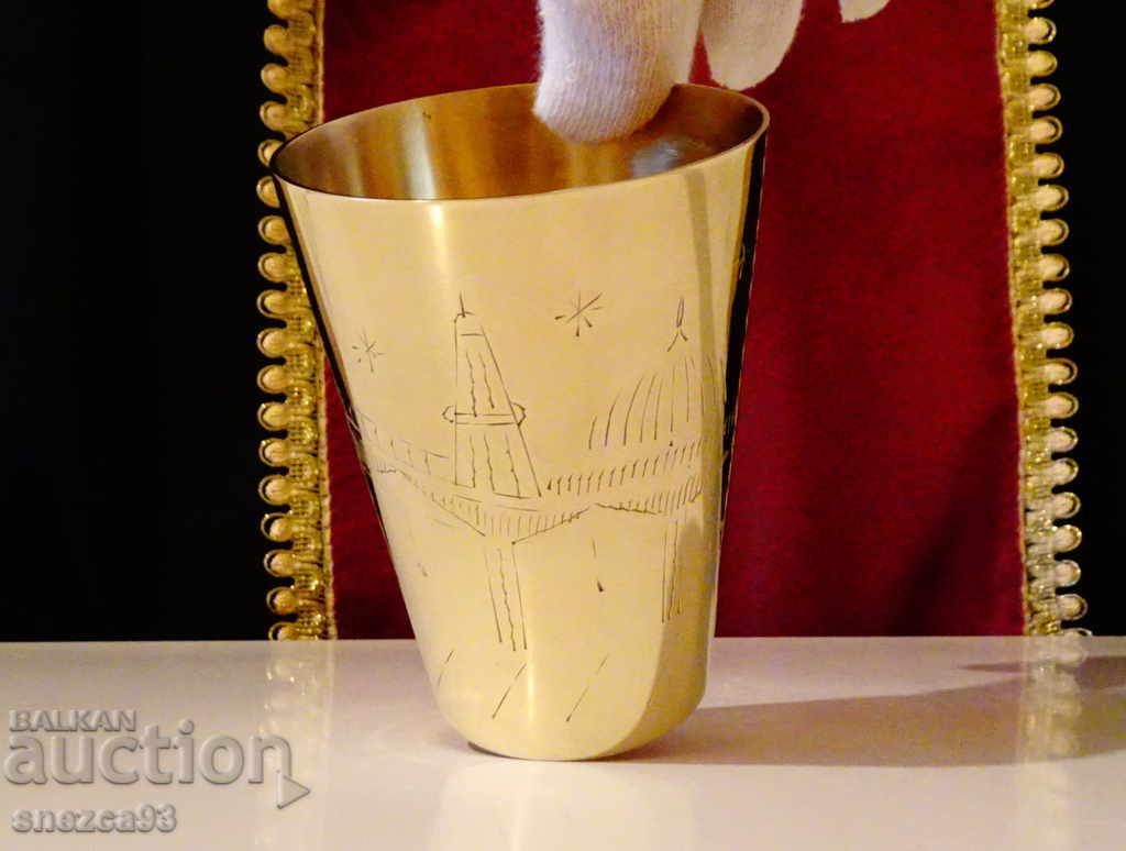 Delivery of Bronze wine cup Taj Mahal, flowers, 250 ml Delivery of Bronze wine cup Taj Mahal, flowers, 250 ml