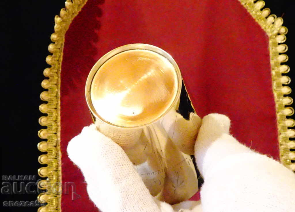 Bronze wine cup Taj Mahal, flowers, 250 ml - 6 Bronze wine cup Taj Mahal, flowers, 250 ml - 6