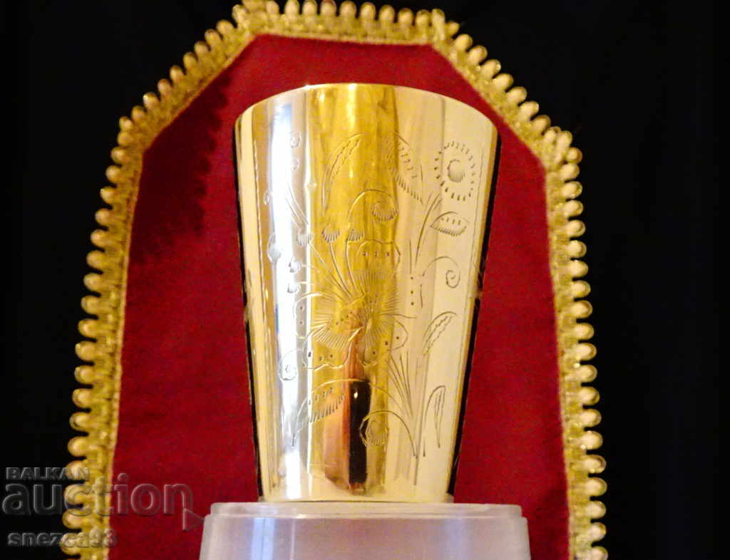 Bronze wine cup Taj Mahal, flowers, 250 ml Bronze wine cup Taj Mahal, flowers, 250 ml