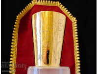 Cupa de vin din bronz Taj Mahal, flori, 250 ml