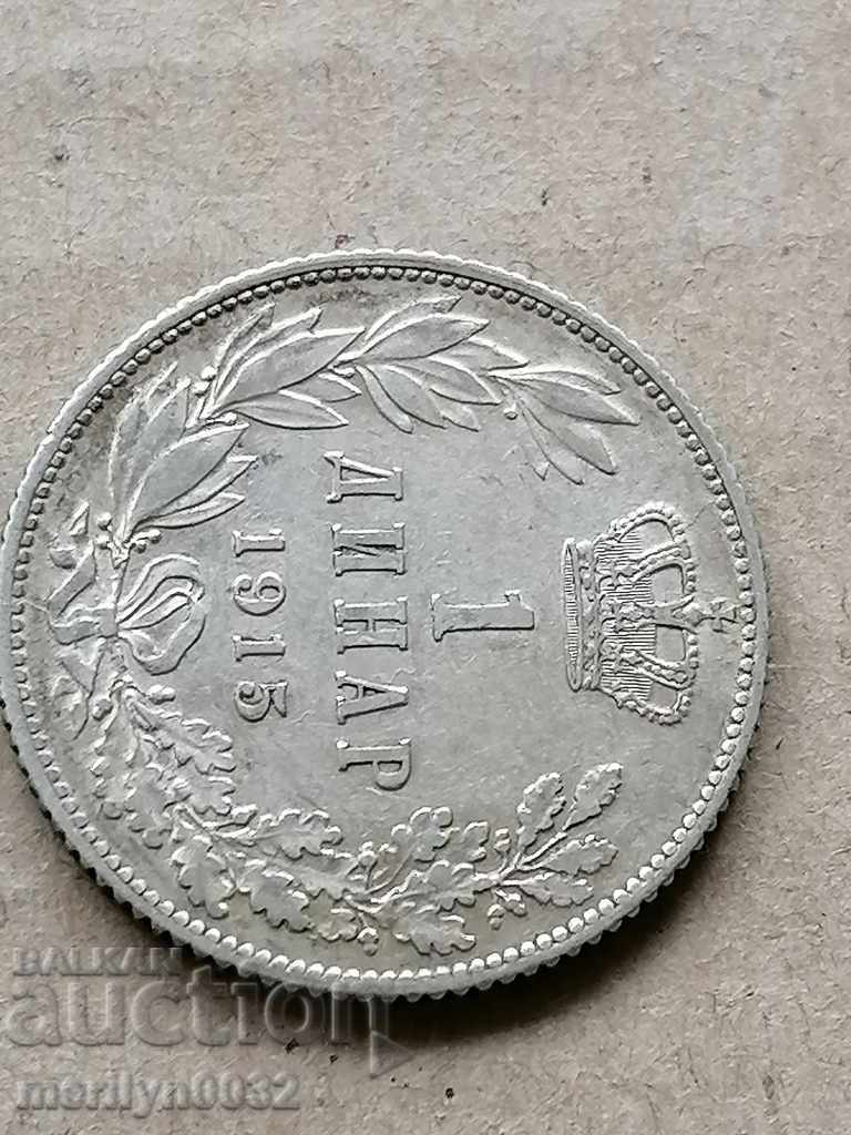 Auction  Coin 1 dinar 1915 Kingdom of Serbia silver