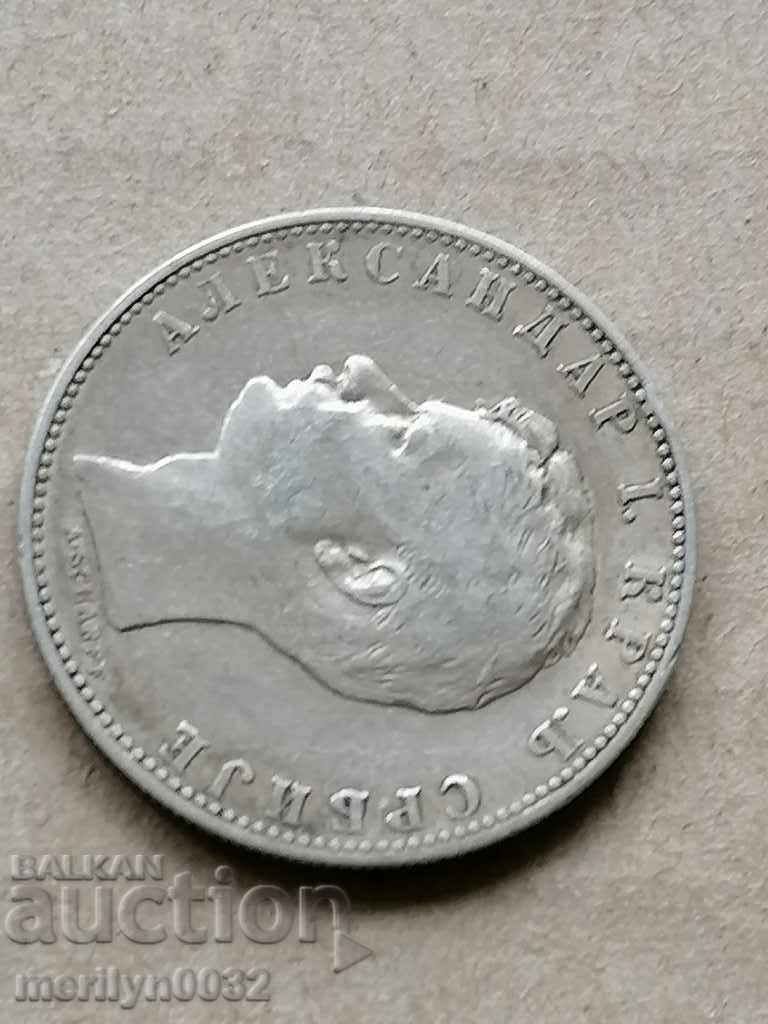 Παράδοση Νόμισμα 1 δηνάριο 1897 ασήμι Βασιλείου της Σερβίας Παράδοση Νόμισμα 1 δηνάριο 1897 ασήμι Βασιλείου της Σερβίας