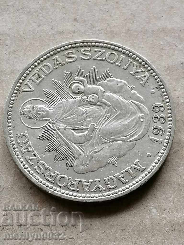 Auction Coin 2 pengo 1939 year Hungary silver Auction Coin 2 pengo 1939 year Hungary silver