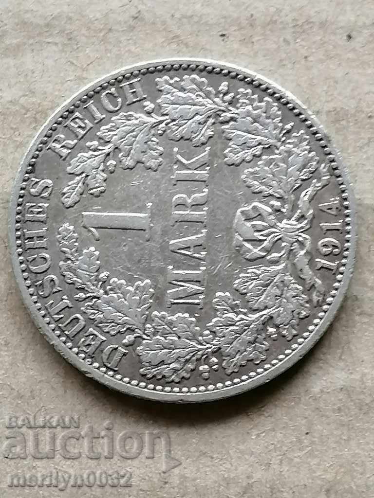 Coin 1 stamp 1914 Germany silver - 5