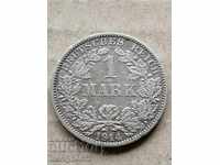 Монета 1 марка 1914 Германия сребро