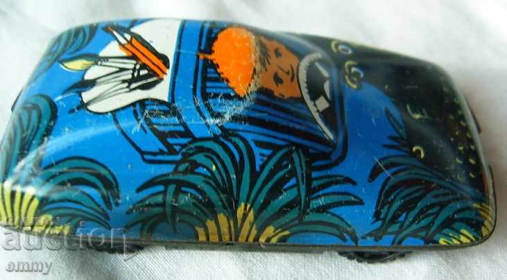 Old tin stroller toy artist with price 10.00 BGN | € 5.11 Old tin stroller toy artist with price 10.00 BGN | € 5.11