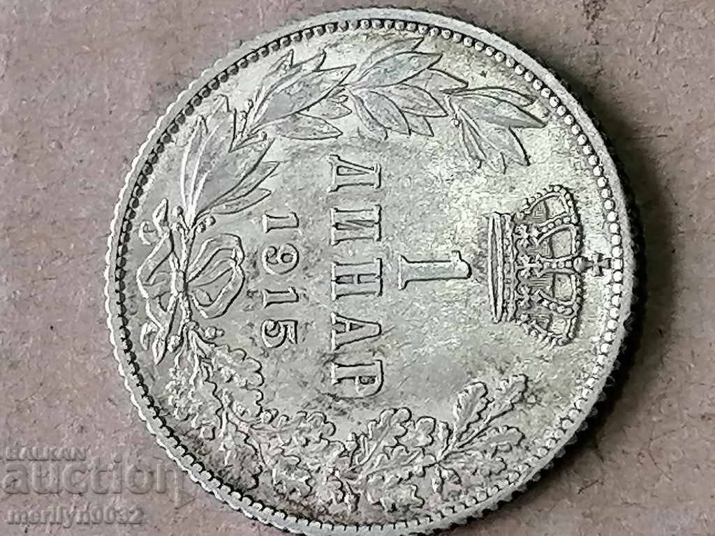 Coin 1 dinar 1915 Kingdom of Serbia silver - 6 Coin 1 dinar 1915 Kingdom of Serbia silver - 6