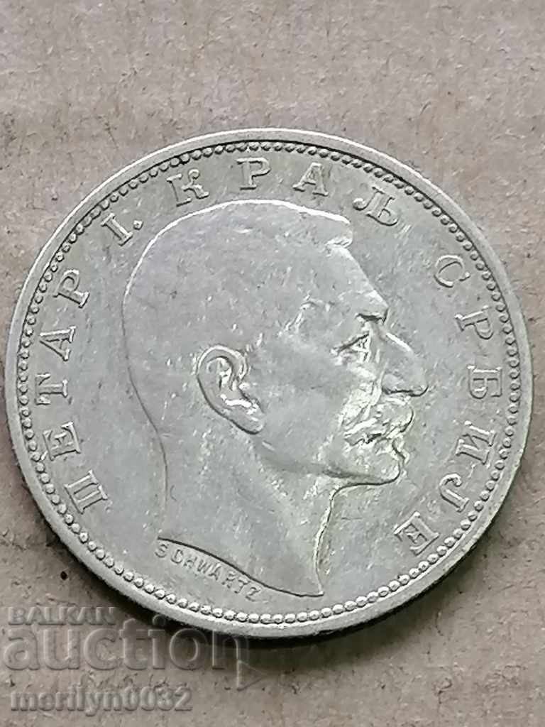 Coin 1 dinar 1912 Kingdom of Serbia silver - 5 Coin 1 dinar 1912 Kingdom of Serbia silver - 5