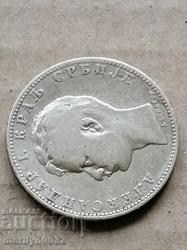 Coin 1 dinar 1897 Kingdom of Serbia silver - 6 Coin 1 dinar 1897 Kingdom of Serbia silver - 6