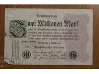 2 MILLION MARKS 9.08.1923, GERMANY