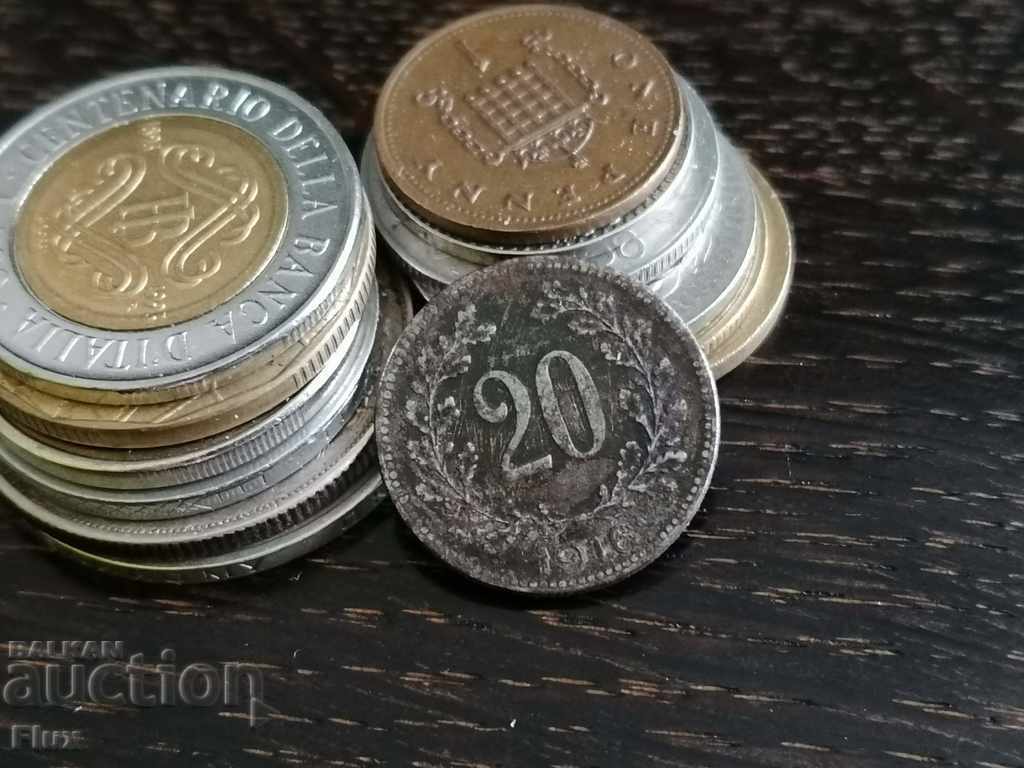 Monedă - Austro-Ungaria - 20 Heller | 1916.