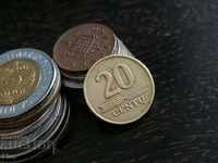 Moneda - Lituania - 20 de centi 1997.