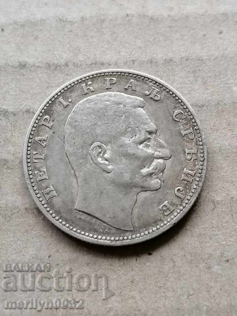 Coin 1 dinar 1912 Kingdom of Serbia silver - 5 Coin 1 dinar 1912 Kingdom of Serbia silver - 5