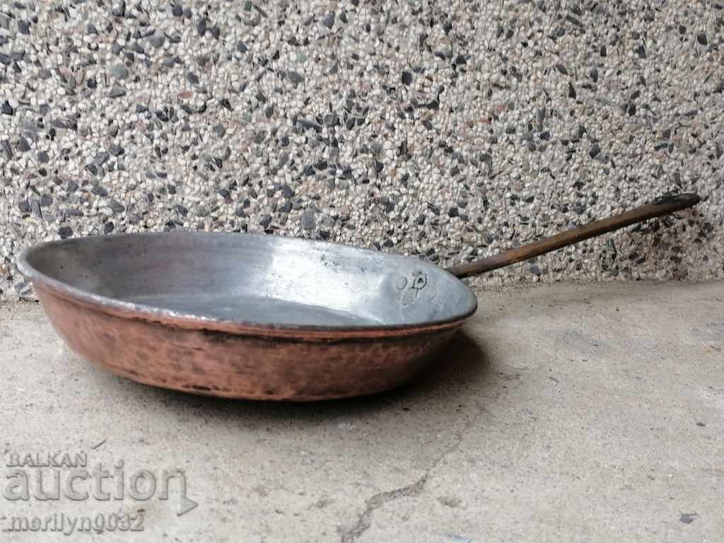 Δημοπρασία Παλιά κατσαρόλα χαλκού, χαλκού, δίσκος, δοχείο χαλκού