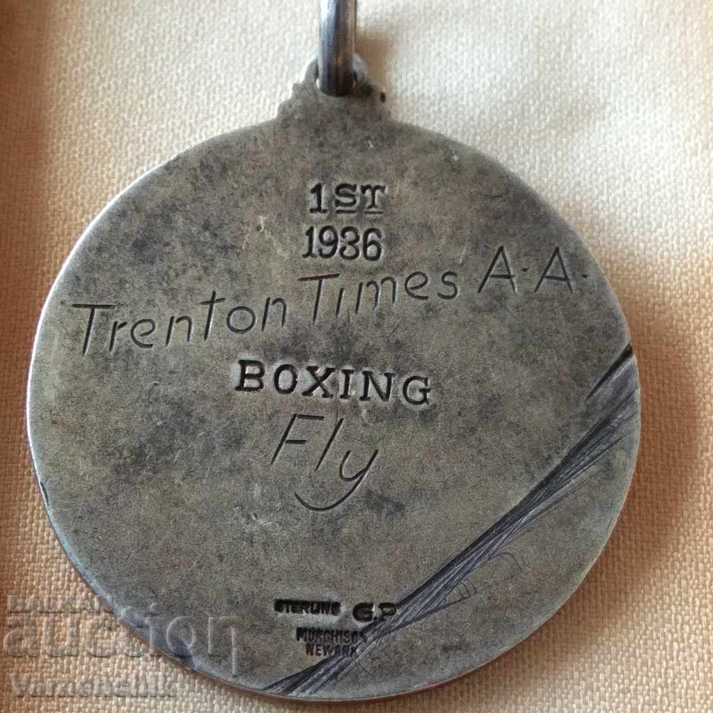 UNIQUE 1 ISSUE.1936 WINNER BOXING fly 1936 New York - 5 UNIQUE 1 ISSUE.1936 WINNER BOXING fly 1936 New York - 5