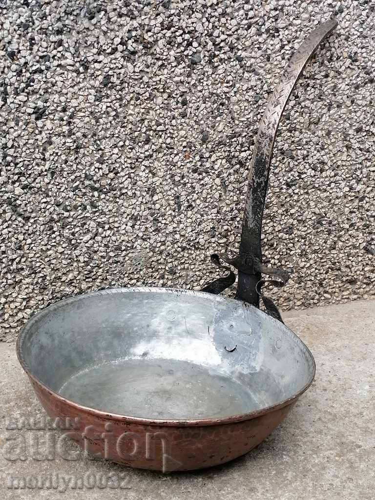 Παλιά κατσαρόλα χαλκού, χαλκού, δίσκος, δοχείο χαλκού με τιμή 98.00 BGN | € 50.11