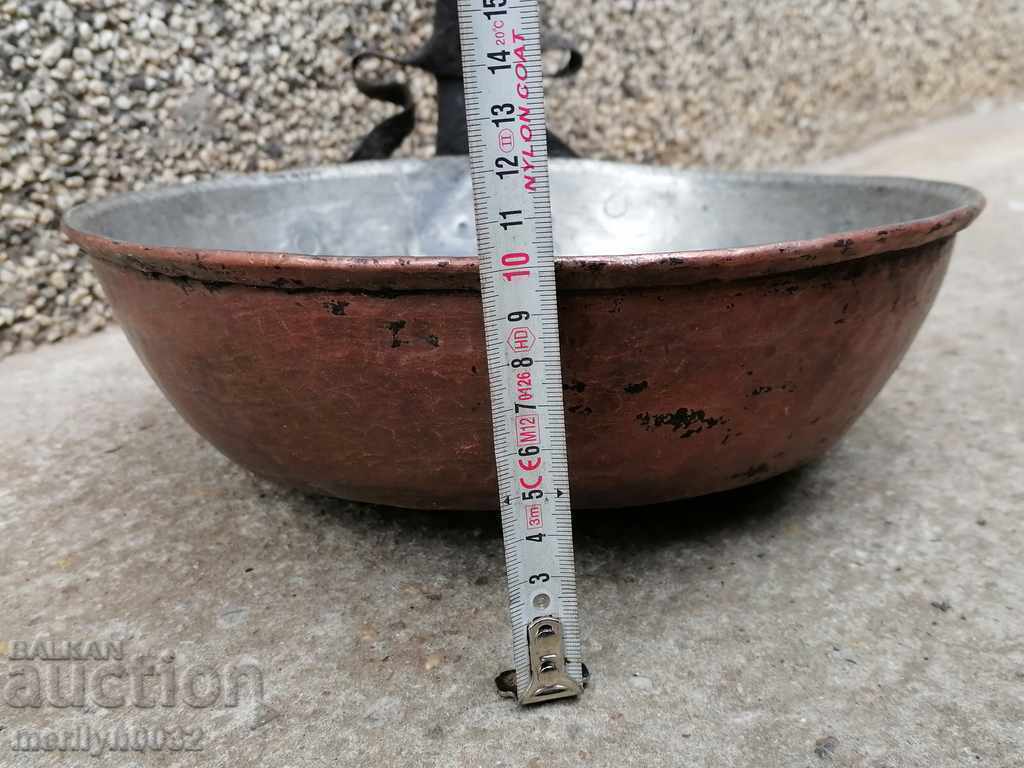 Παλιά κατσαρόλα χαλκού, χαλκού, δίσκος, δοχείο χαλκού - 5