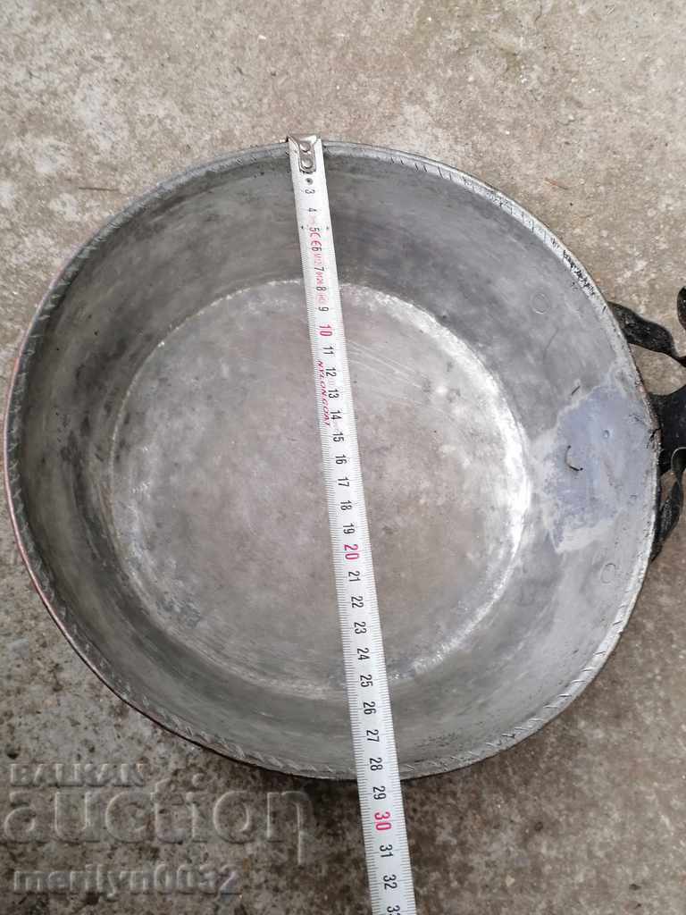 Παλιά κατσαρόλα χαλκού, χαλκού, δίσκος, δοχείο χαλκού - 7