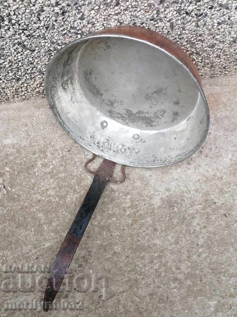 Παλιά κατσαρόλα χαλκού, χαλκού, δίσκος, δοχείο χαλκού με τιμή 99.00 BGN | € 50.62