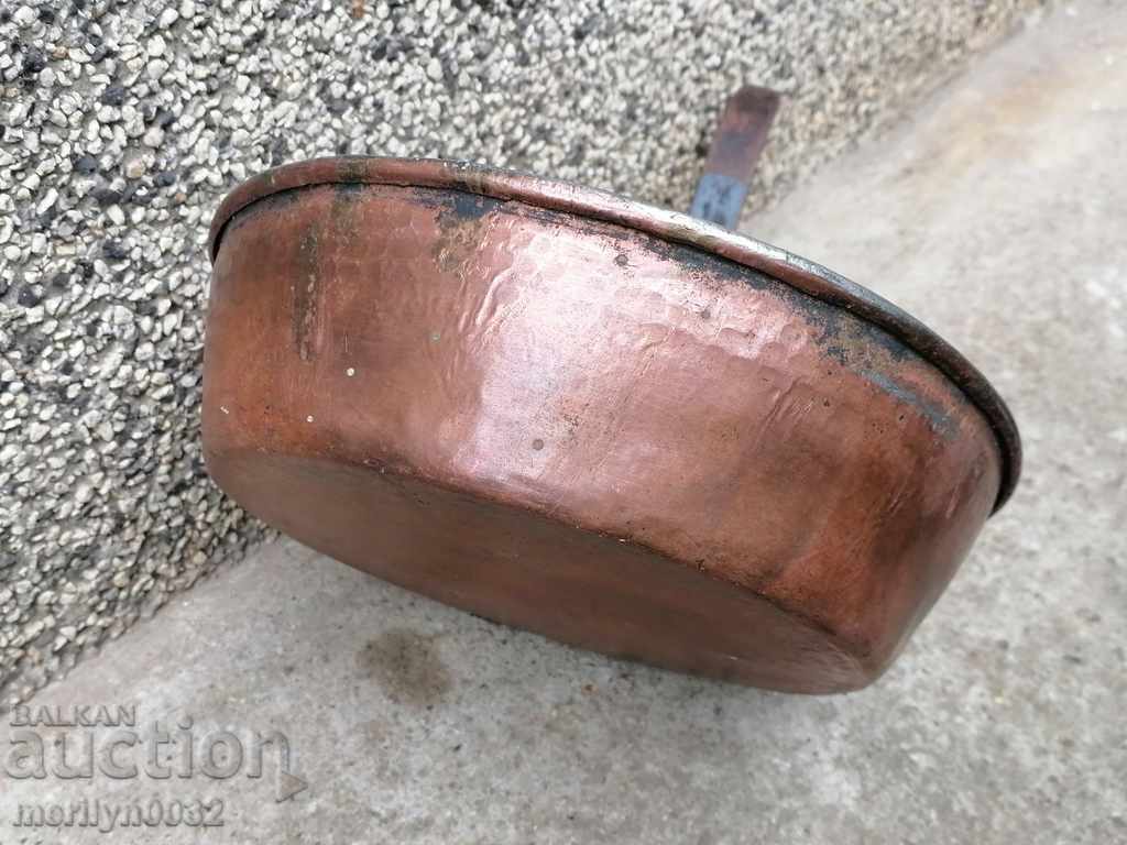 Παλιά κατσαρόλα χαλκού, χαλκού, δίσκος, δοχείο χαλκού - 7