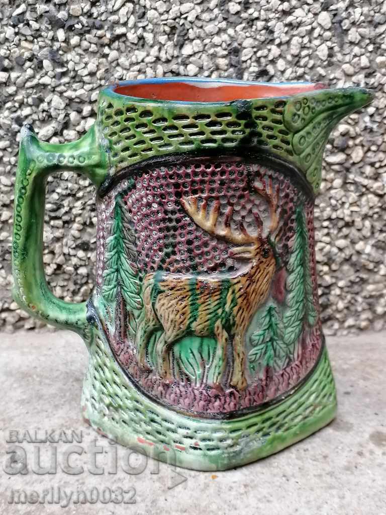 Relief Trojan jug, pottery, bas-relief, late 19th century with price 129.00 BGN | € 65.96