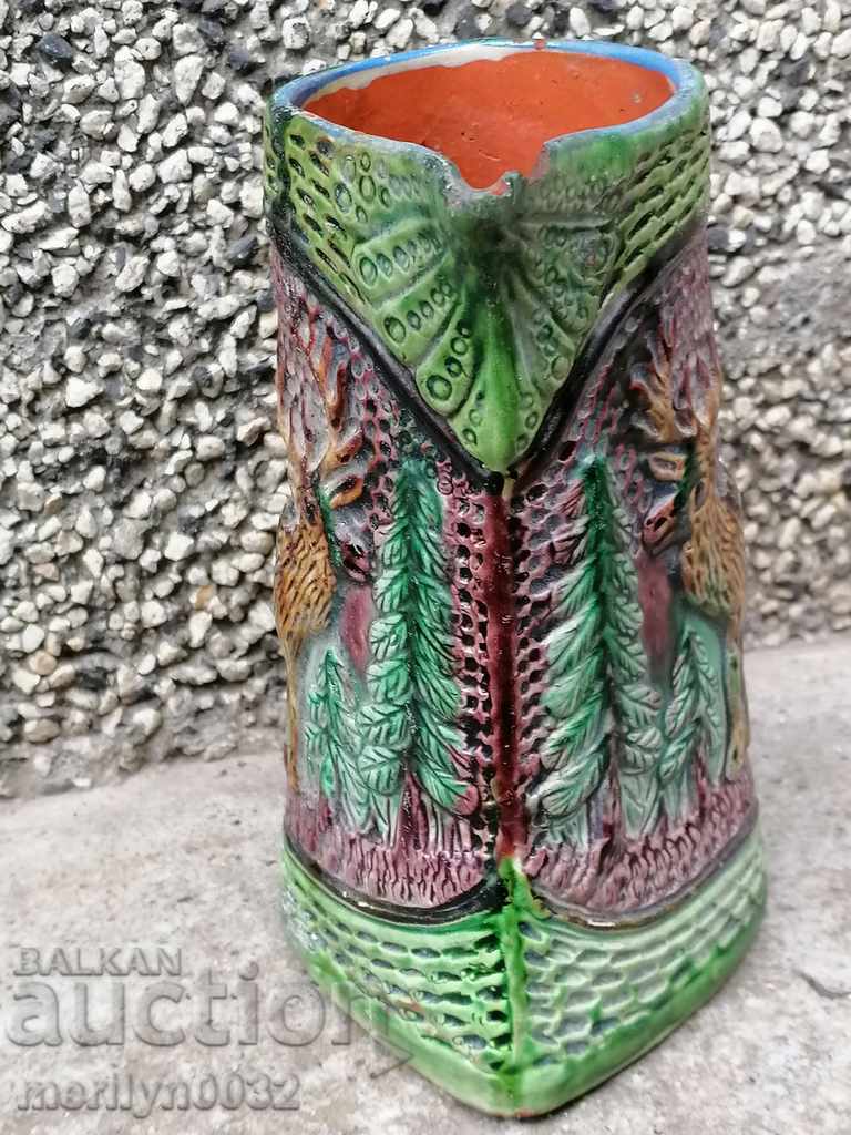 Relief Trojan jug, pottery, bas-relief, late 19th century - 7