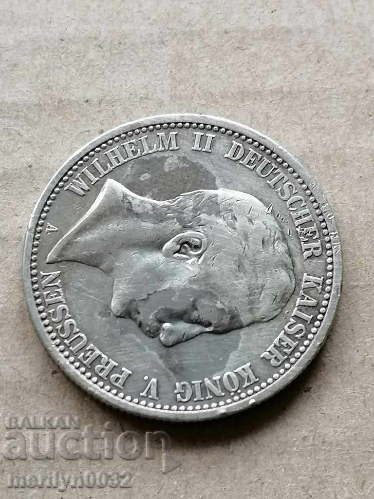 Coin 2 marks 1904 Germany silver - 5 Coin 2 marks 1904 Germany silver - 5