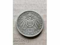 Monedă 2 timbre 1904 Germania argint