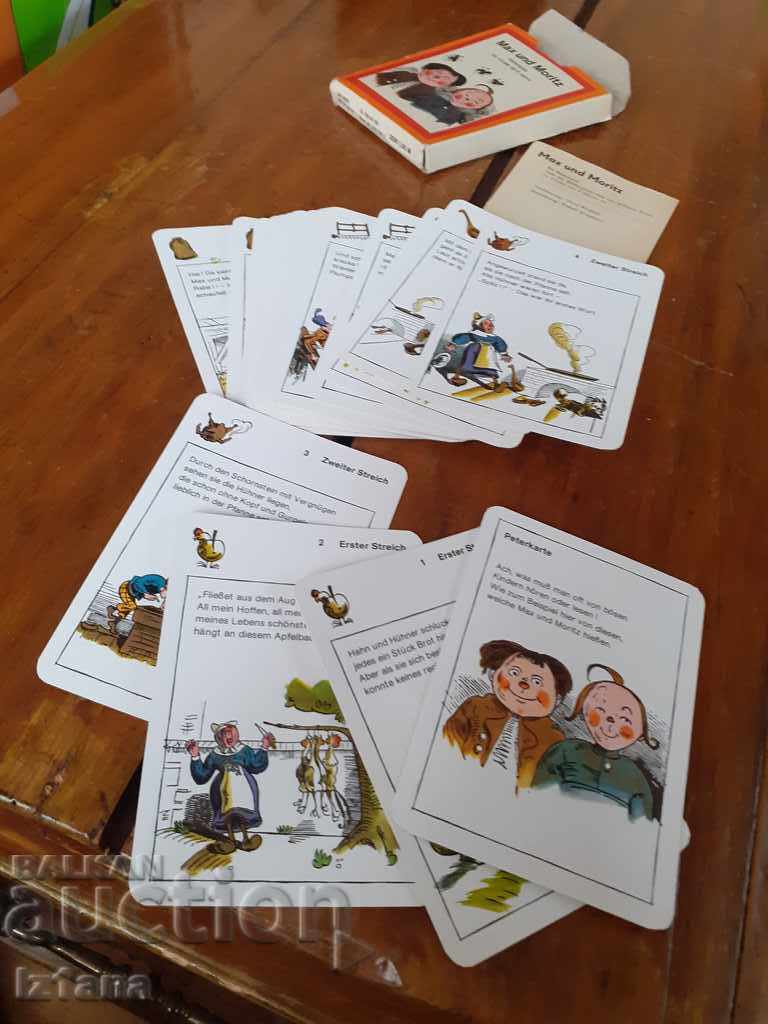 Auction Old playing cards, Black Peter Max und Moritz Auction Old playing cards, Black Peter Max und Moritz