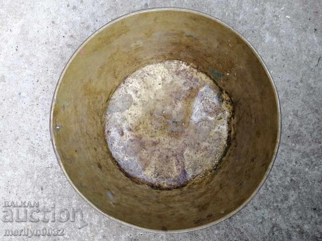 Auction Brass tas for an old scale, scale weight palanza Auction Brass tas for an old scale, scale weight palanza