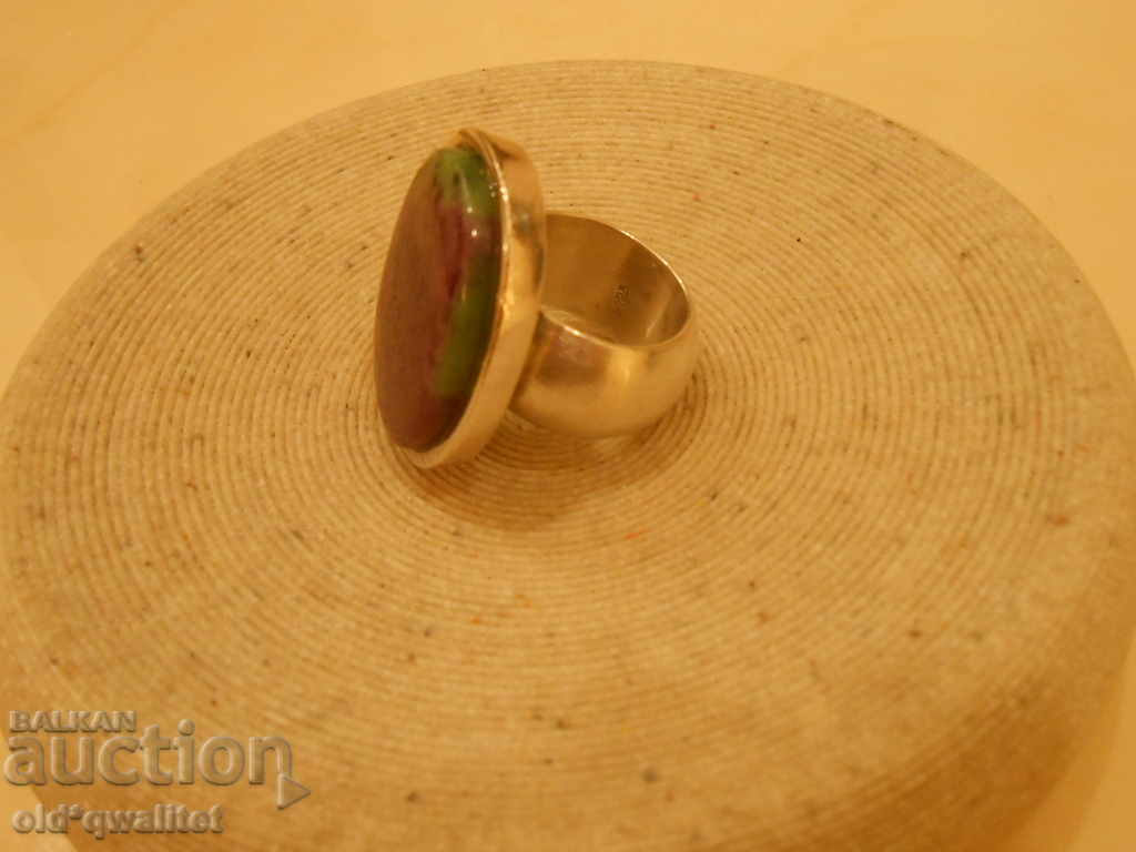 Silver RING with natural stone ZOISITE, 30 gr. Silver 925 with price 397.00 BGN | € 202.98 Silver RING with natural stone ZOISITE, 30 gr. Silver 925 with price 397.00 BGN | € 202.98