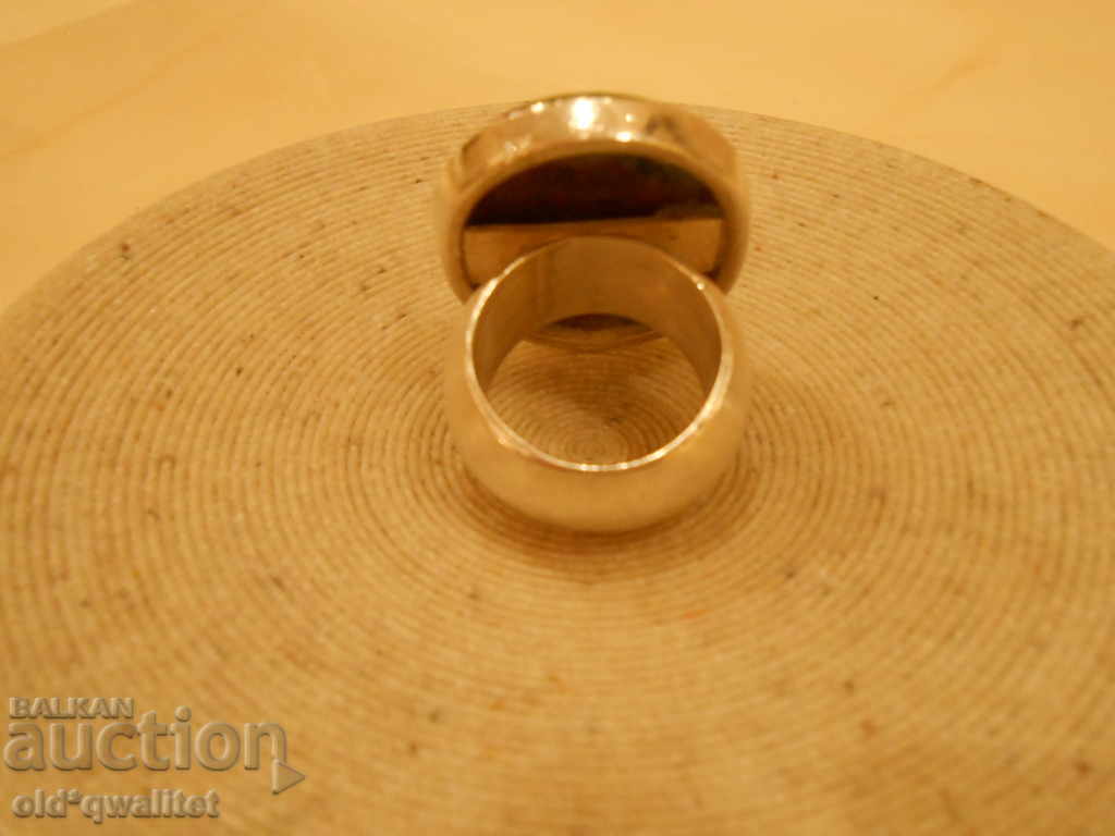 Auction Silver RING with natural stone ZOISITE, 30 gr. Silver 925 Auction Silver RING with natural stone ZOISITE, 30 gr. Silver 925