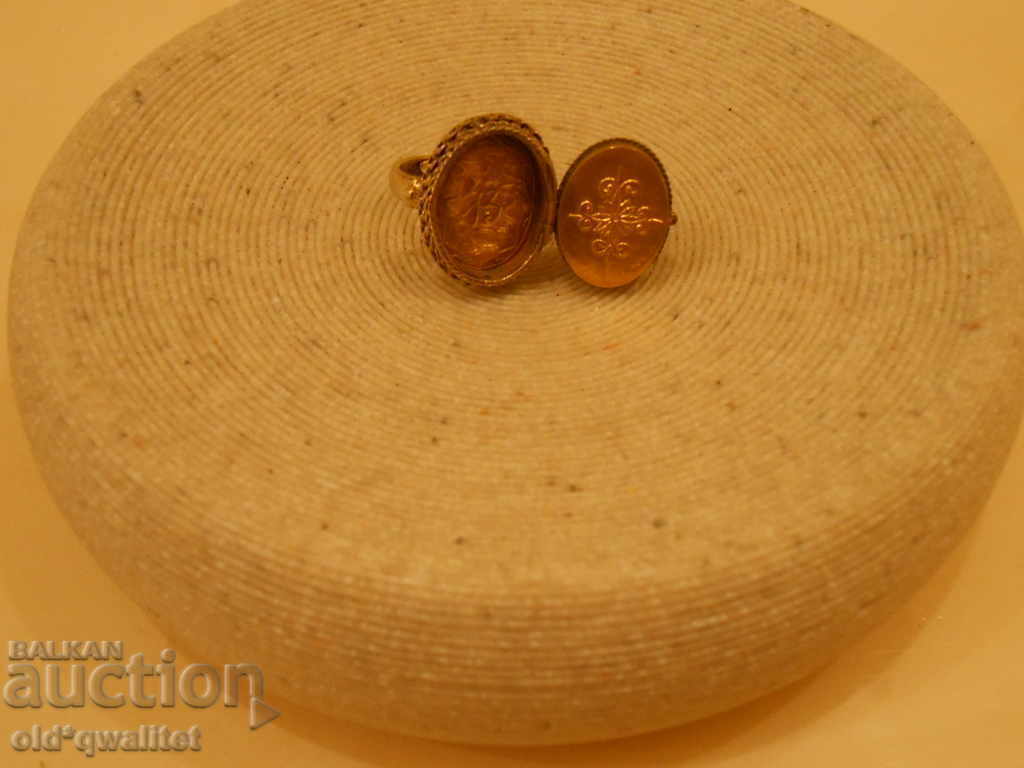 Old silver ring with Carnelian, opening, SILVER - 6 Old silver ring with Carnelian, opening, SILVER - 6