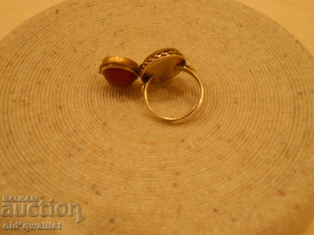 Old silver ring with Carnelian, opening, SILVER - 7 Old silver ring with Carnelian, opening, SILVER - 7