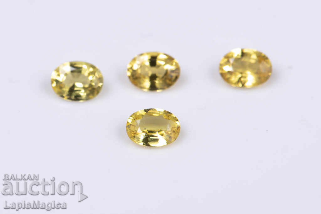 Yellow sapphire 4x3mm - price for 1 piece