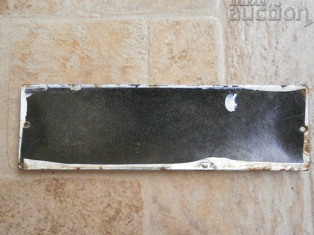 Delivery of house manager antique enameled sign